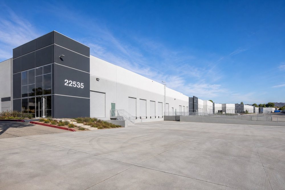 Concept image of an industrial flex warehouse building