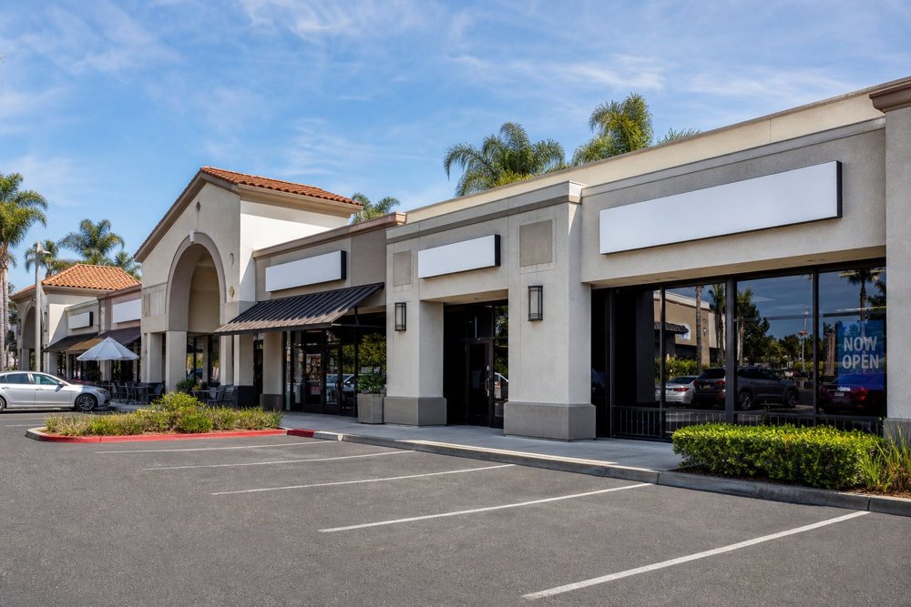Concept image of a California retail strip center